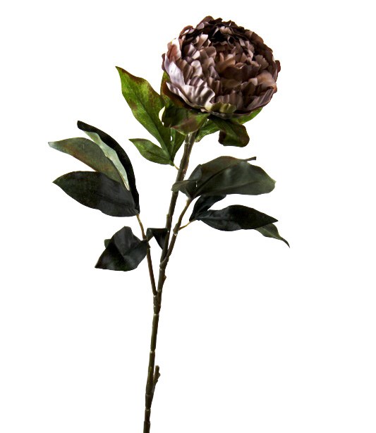 Picture of Artificial Peony Flower Long Stem Light Mauve/ Grey